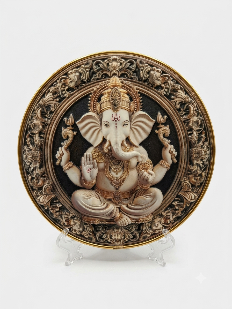 Ganesh Decor Display Plate