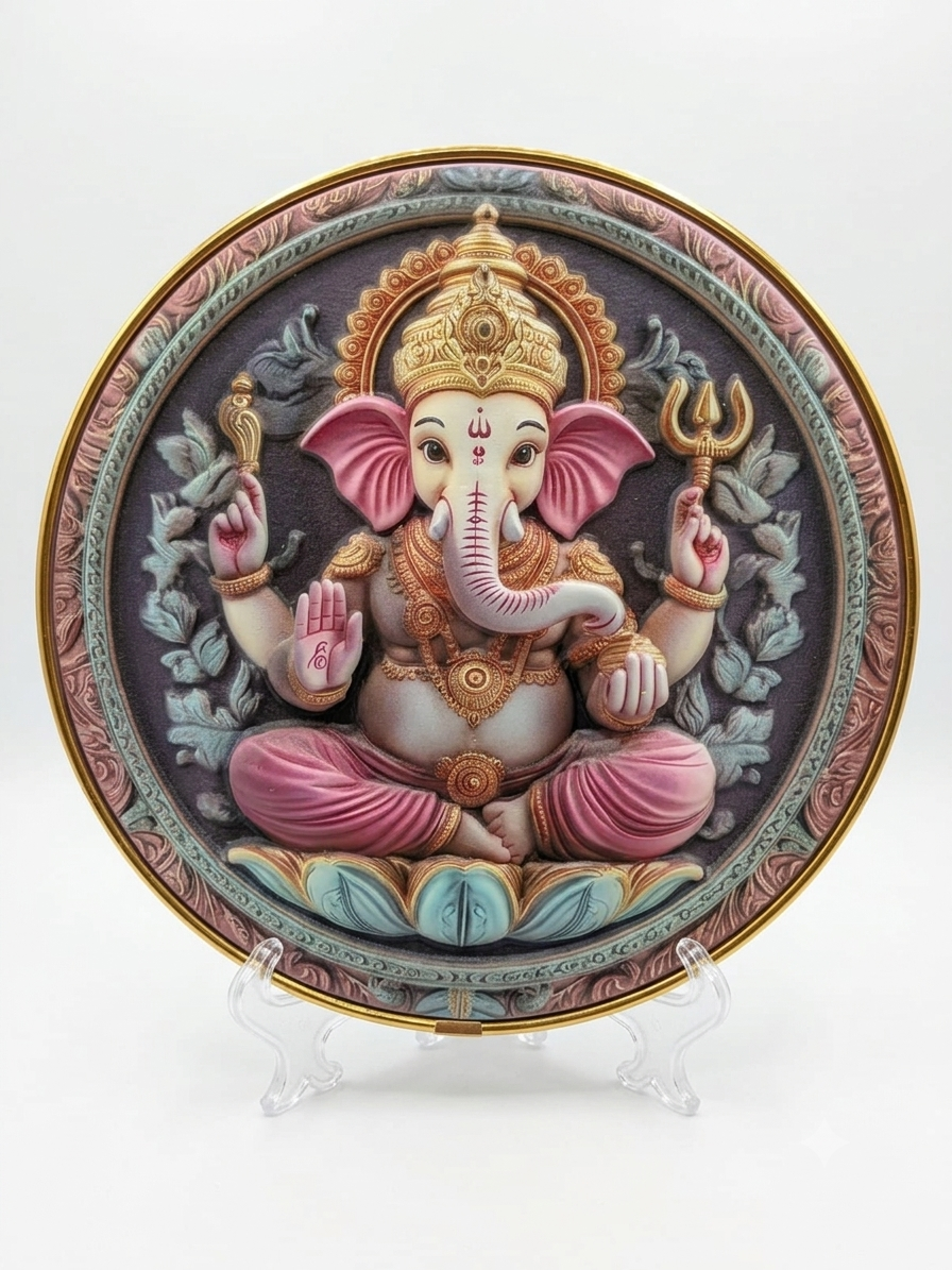 Ganesh Decor Display Plate